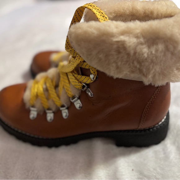J. Crew Brown Winter Boots with Yellow Laces - Picture 5 of 8